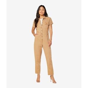 Outerknown S.E.A. Suit S Sand Brown Organic Cotton Linen Jumpsuit Coveralls New